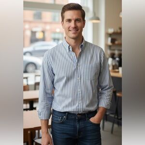 Brooks Brothers Light Blue Striped Button Down Shirt